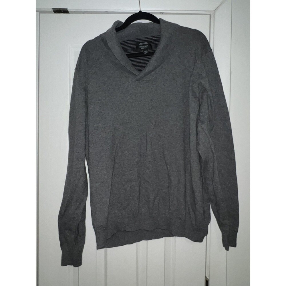 Nordstrom shawl collar gray mens shop  sweater men size 2XL